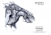 Risen3 Hellhound Black Drawing